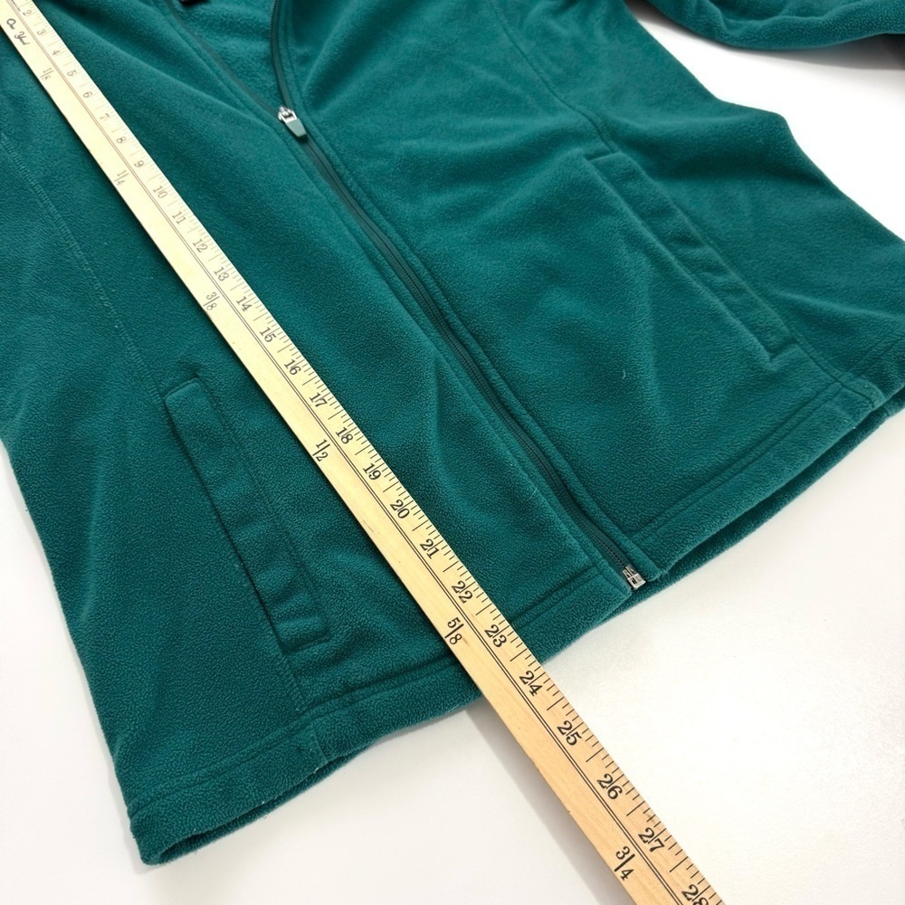 Lands End Women’s S Turquoise Green Full Zip Up Soft Fleece Jacket Sweater Top - Picture 9 of 11